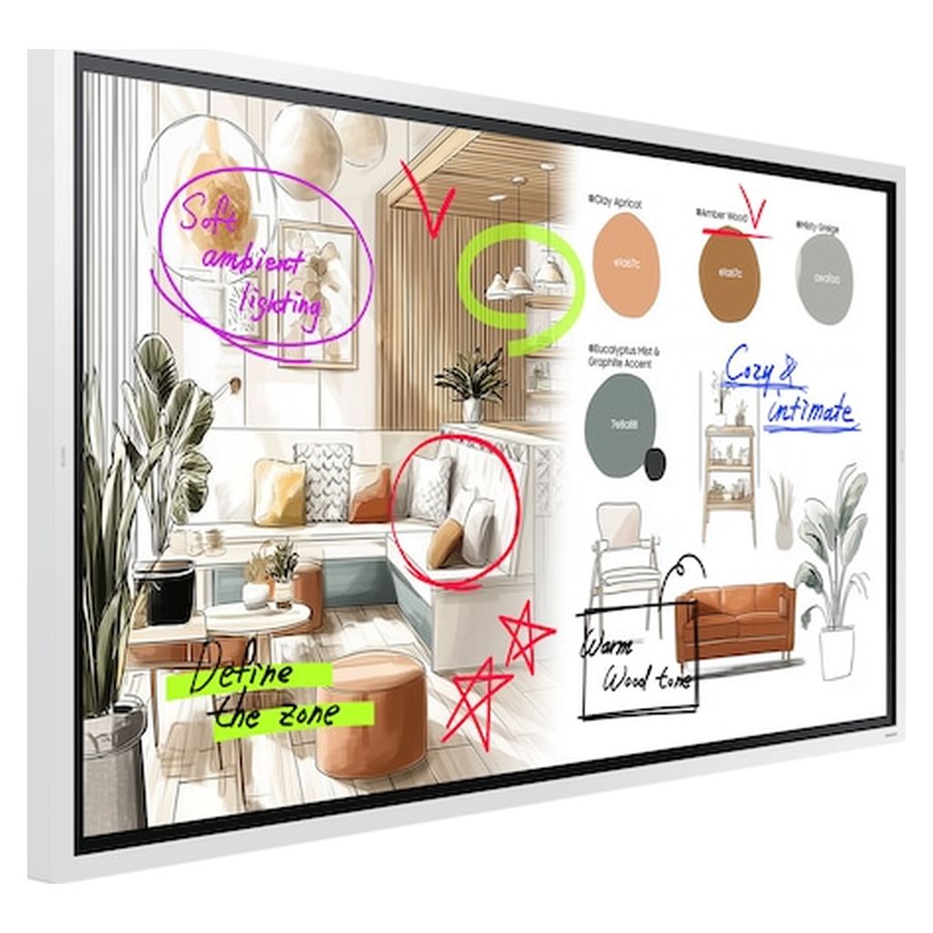 Samsung Flip WM65FX 65" 4K UHD 450nits Collaboration Touch Interactive Display