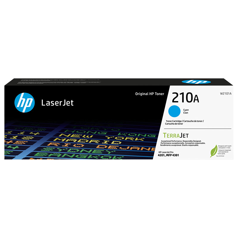 HP 210A Cyan Original LaserJet Toner Cartridge (W2101A)(W2101A) - 1