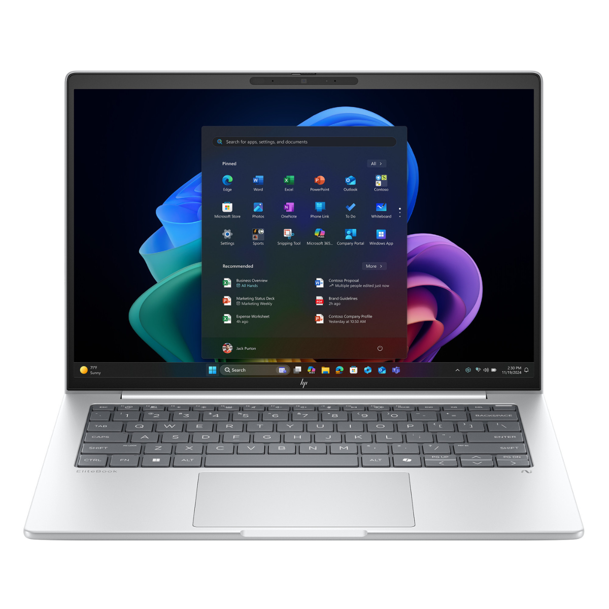 HP EliteBook 8 G1i 16" WUXGA AI Laptop - Core Ultra 5-226V 16GB 512GB LTE 5G W11 PRO(BQ4V2PT) - 1