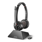 HP Poly Savi 8220 UC Office Wireless Stereo DECT Headset w/ D400 USB-A Dongle (8D3F5AA)(8D3F5AA) - 1