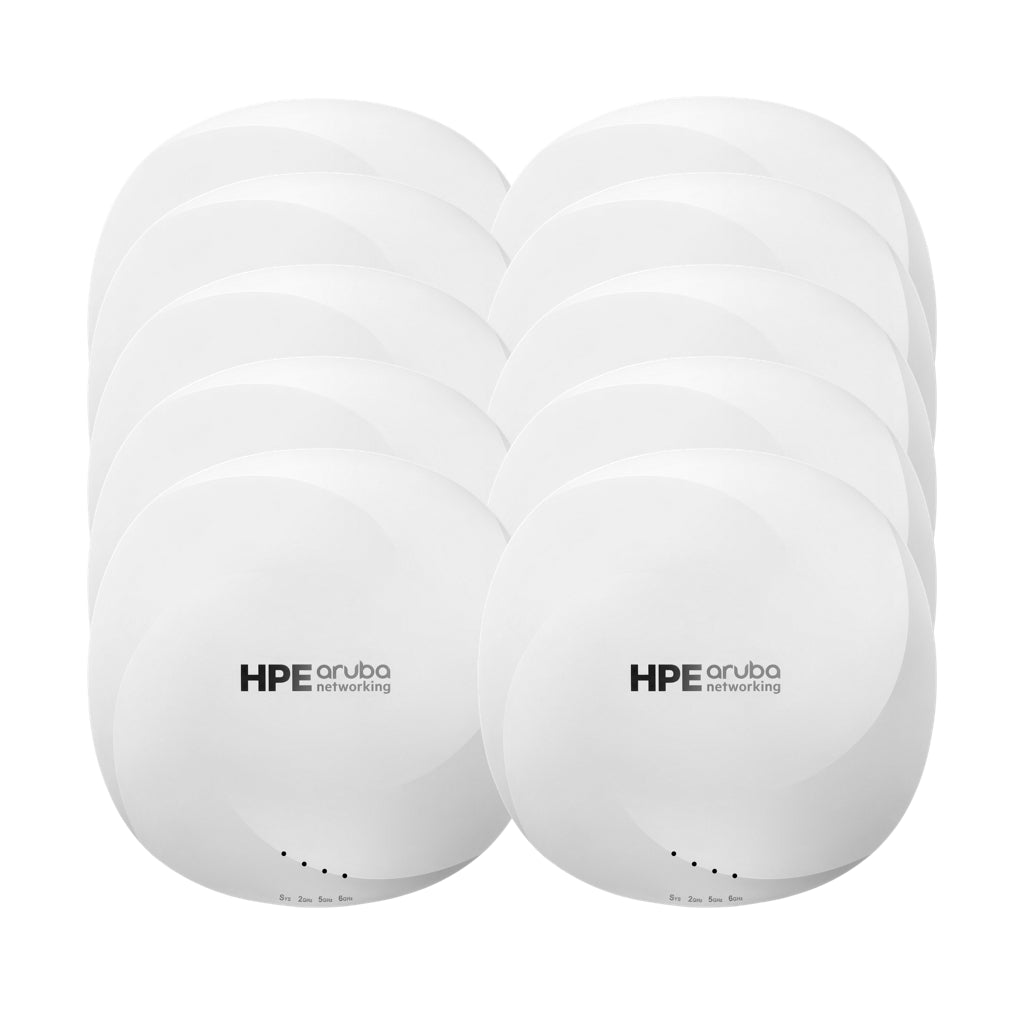 HPE Aruba Networking AP-615 2-Radio 3-Band 2x2 Wi-Fi 6E Access Point - 10 Pack(S3J33A) - 1