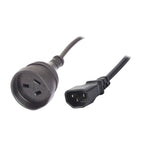 IEC C14 (Male) Plug to AC (Female) Socket Cable - 40cm(ACL124-040) - 2