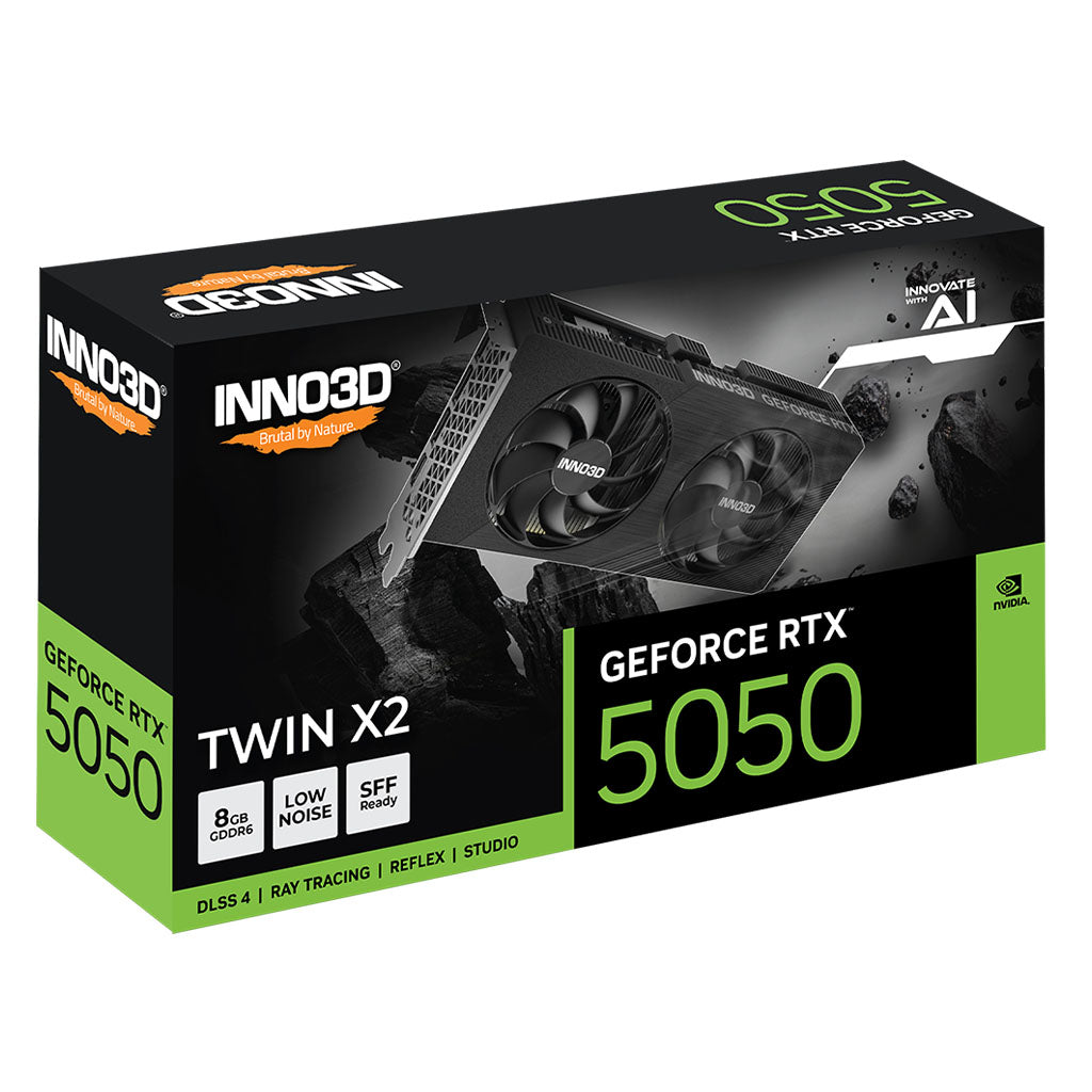 INNO3D GeForce RTX 5050 TWIN X2 8GB Video Card(N50502-08D6-174071N) - 3
