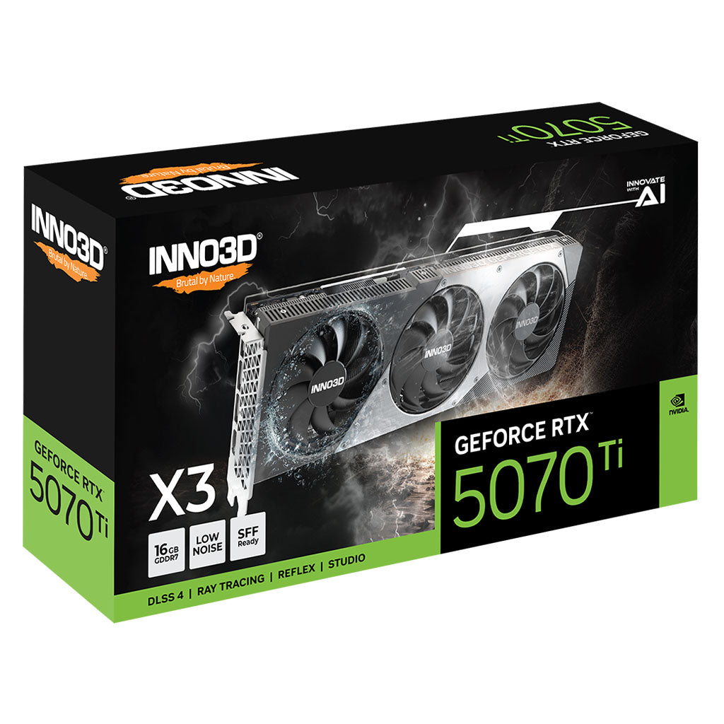 Inno3D GeForce RTX 5070 TI X3 16GB GDDR7 Video Card(N507T3-16D7-176068N) - 3