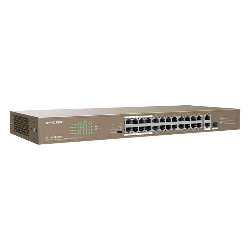 IP-COM F1126P-24-250Wv2.0 26-Port 100/1000M PoE Unmanaged Switch with SFP(F1126P-24-250Wv2.0) - 4