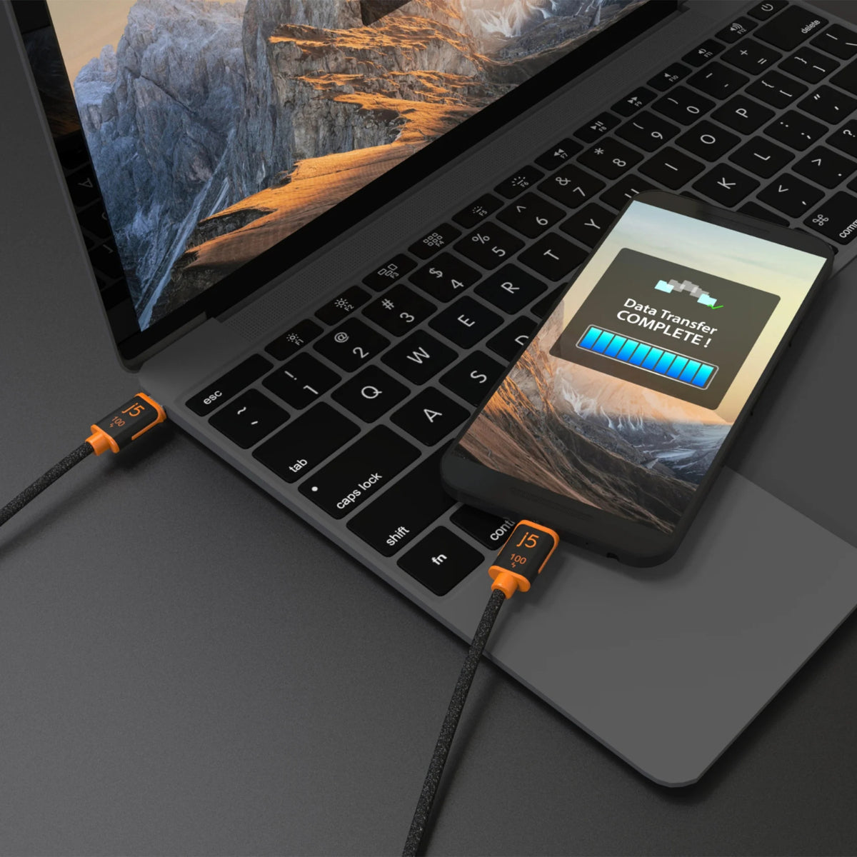 j5create 1.8m 100W USB-C to USB-C Braided Cable(JUCX25L18) - 5