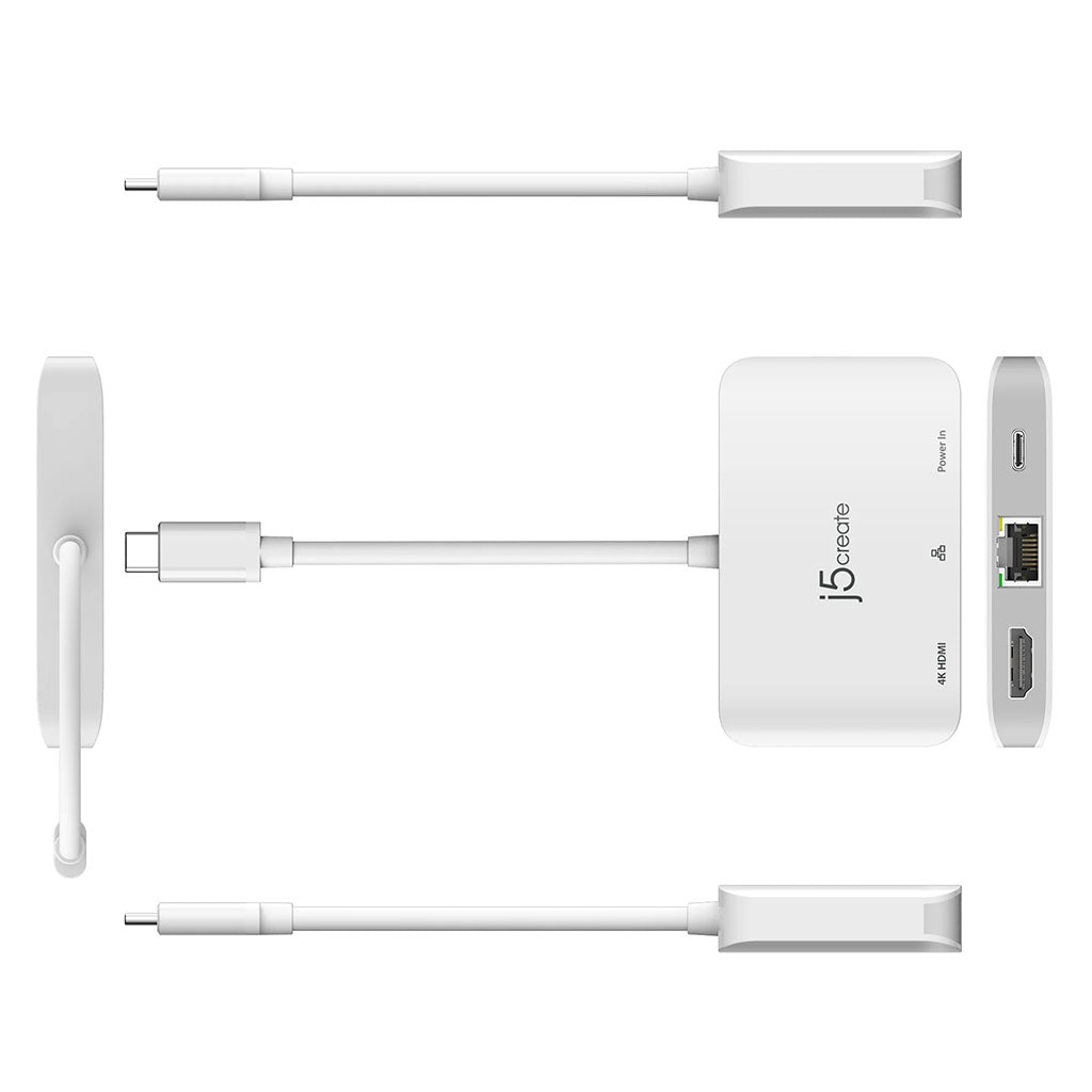 j5create JCA351 USB-C to 4K HDMI Ethernet Adapter(JCA351) - 4