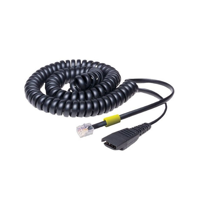 Jabra 2m Coiled Quick Disconnect to Modular RJ Cable(27361101) - 1