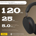 Jabra Evolve3 85 MS Active Noise Cancelling Bluetooth Headphones w/ Mic (USB-C Dongle) + Wireless Charging Pad(38599-999-889) - 11