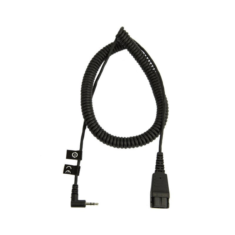 Jabra QD to 2.5mm Jack Coiled Cable - 2 Metres(8800-01-46) - 1