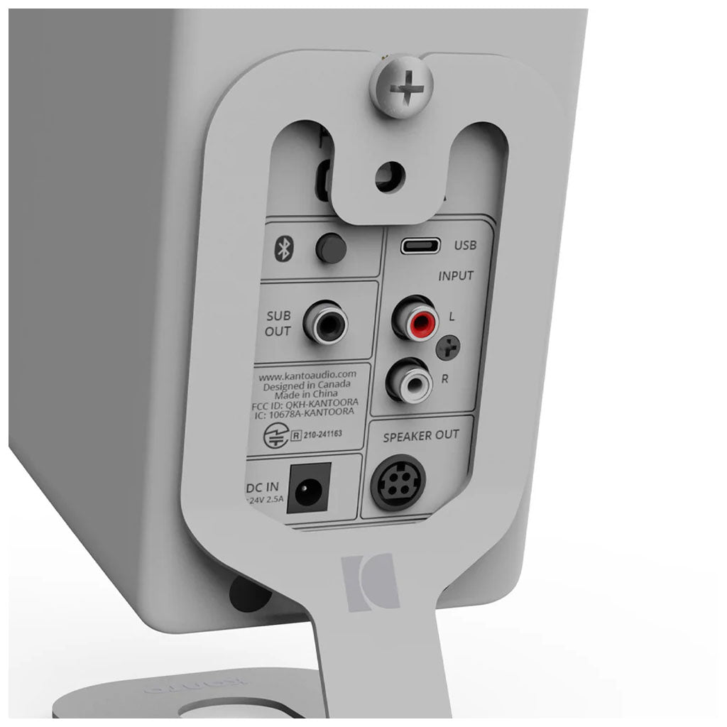 Kanto Living SU2W Rear-Mounted Desktop Speaker Stands - White(KO-SU2W) - 6