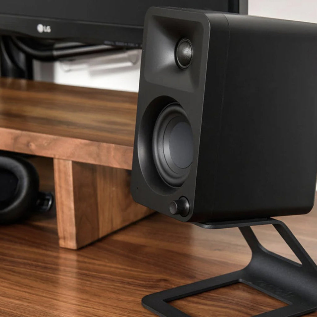 Kanto OBI3 Turntable - Matte Black w/Kanto ORA 100W Powered Speakers - Black Bundle(KO-OBI3VMB-B) - 6
