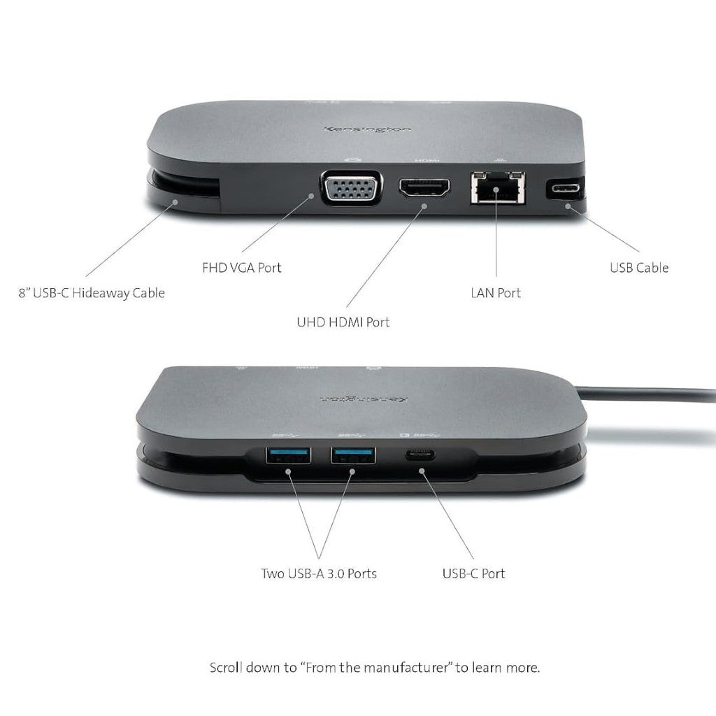 Kensington SD1610P USB-C Mobile Dock(K38365WW) - 2