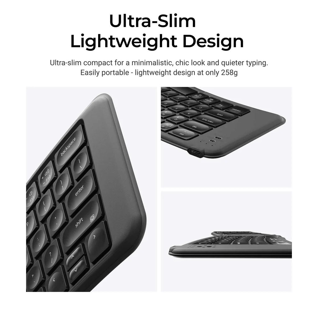 Keychron B11 Pro Ultra-Slim Wireless Foldable Keyboard - Space Gray(KBKCB11PK1) - 2