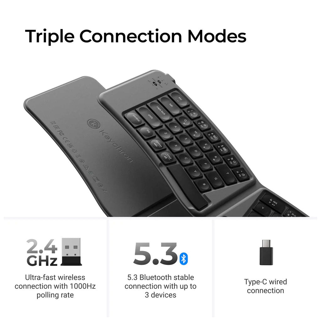 Keychron B11 Pro Ultra-Slim Wireless Foldable Keyboard - Space Gray(KBKCB11PK1) - 6