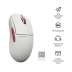 Keychron G4 Wireless Optical Gaming Mouse - White - Huano Micro Switch(MSKCG4B1) - 3