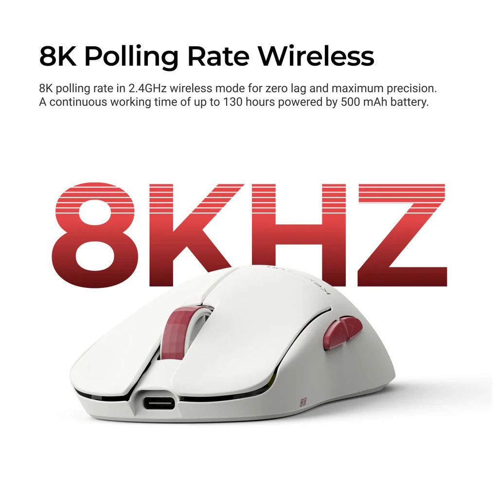 Keychron G4 Wireless Optical Gaming Mouse - White - Huano Micro Switch(MSKCG4B1) - 4
