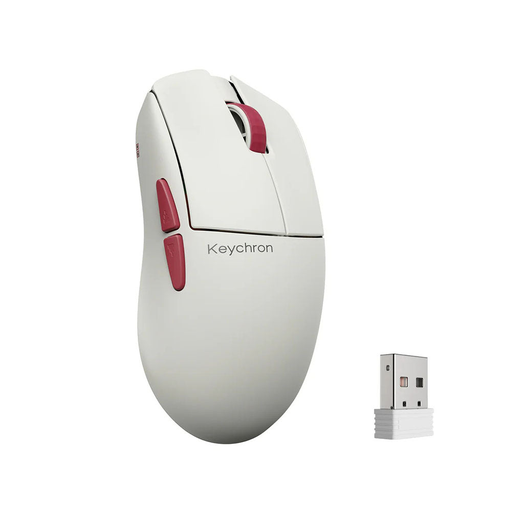 Keychron G4 Wireless Optical Gaming Mouse - White - Huano Micro Switch(MSKCG4B1) - 1
