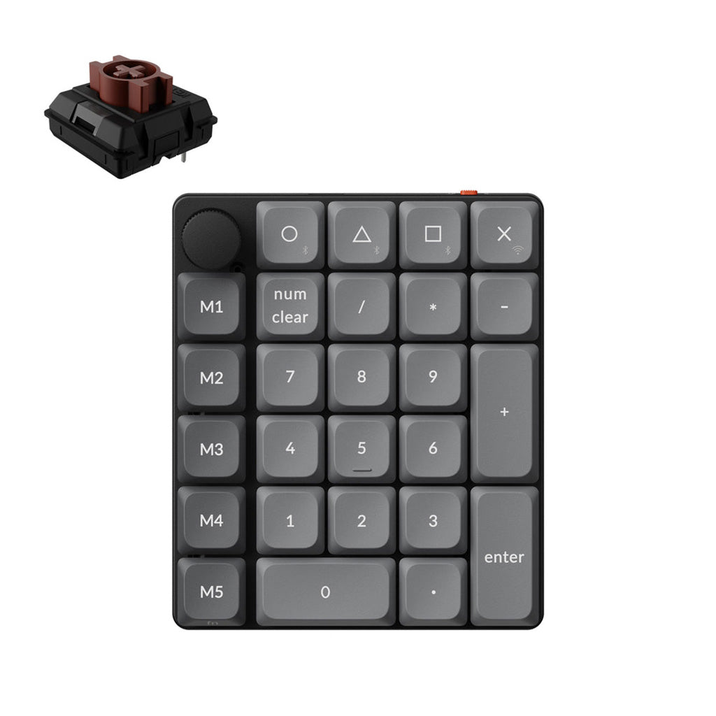 Keychron K0 Max QMK Wireless Custom Number Pad - Keychron Milk POM Brown Switches(KBKCK0MH3) - 1