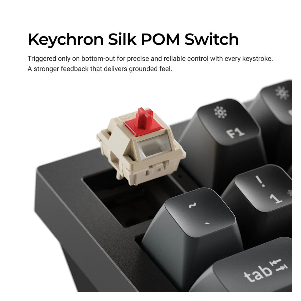 Keychron Q3 Ultra 8K Wireless Custom Mechanical Keyboard - White - Keychron Silk POM Red Switch(KBKCQ3UP1) - 8
