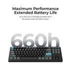 Keychron Q3 Ultra 8K Wireless Custom Mechanical Keyboard - White - Keychron Silk POM Red Switch(KBKCQ3UP1) - 3