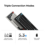 Keychron Q3 Ultra 8K Wireless Custom Mechanical Keyboard - White - Keychron Silk POM Red Switch(KBKCQ3UP1) - 4