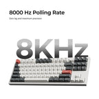 Keychron Q3 Ultra 8K Wireless Custom Mechanical Keyboard - White - Keychron Silk POM Red Switch(KBKCQ3UP1) - 6