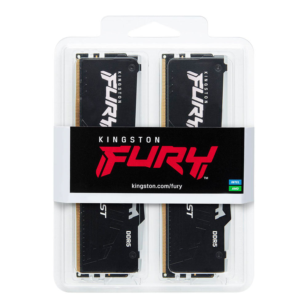 Kingston FURY Beast RGB 128GB (4x 32GB) DDR5 5600MHz Desktop Memory - Black(KF556C40BBAK4-128) - 3
