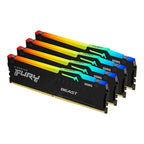Kingston FURY Beast RGB 128GB (4x 32GB) DDR5 5600MHz Desktop Memory - Black(KF556C40BBAK4-128) - 1
