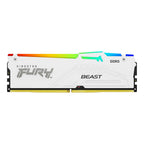 Kingston FURY Beast RGB 128GB (4x 32GB) DDR5 5600MHz Desktop Memory - White(KF556C40BWAK4-128) - 2