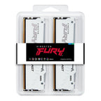Kingston FURY Beast RGB 128GB (4x 32GB) DDR5 5600MHz Desktop Memory - White(KF556C40BWAK4-128) - 3