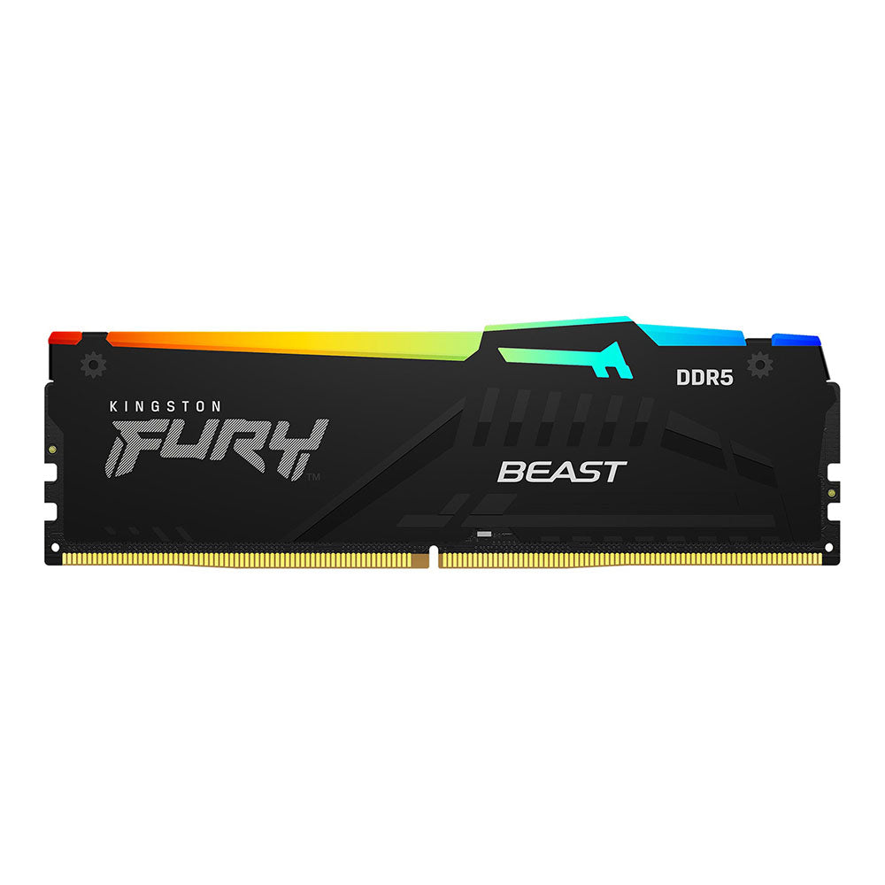 Kingston FURY Beast RGB 64GB (2x 32GB) DDR5 6000MHz INTEL XMP & AMD EXPO READY Desktop Memory - Black(KF560C36BBEAK2-64) - 2