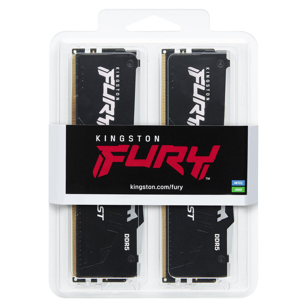 Kingston FURY Beast RGB 16GB (2x 8GB) DDR5 6000MHz CL36 AMD Desktop Memory - Black(KF560C36BBEAK2-16) - 3