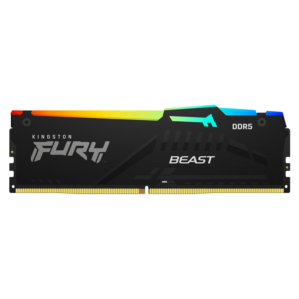 Kingston FURY Beast RGB 16GB (2x 8GB) DDR5 6000MHz CL36 AMD Desktop Memory - Black(KF560C36BBEAK2-16) - 2