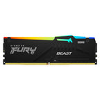 Kingston FURY Beast RGB 16GB (2x 8GB) DDR5 6000MHz CL36 AMD Desktop Memory - Black(KF560C36BBEAK2-16) - 2
