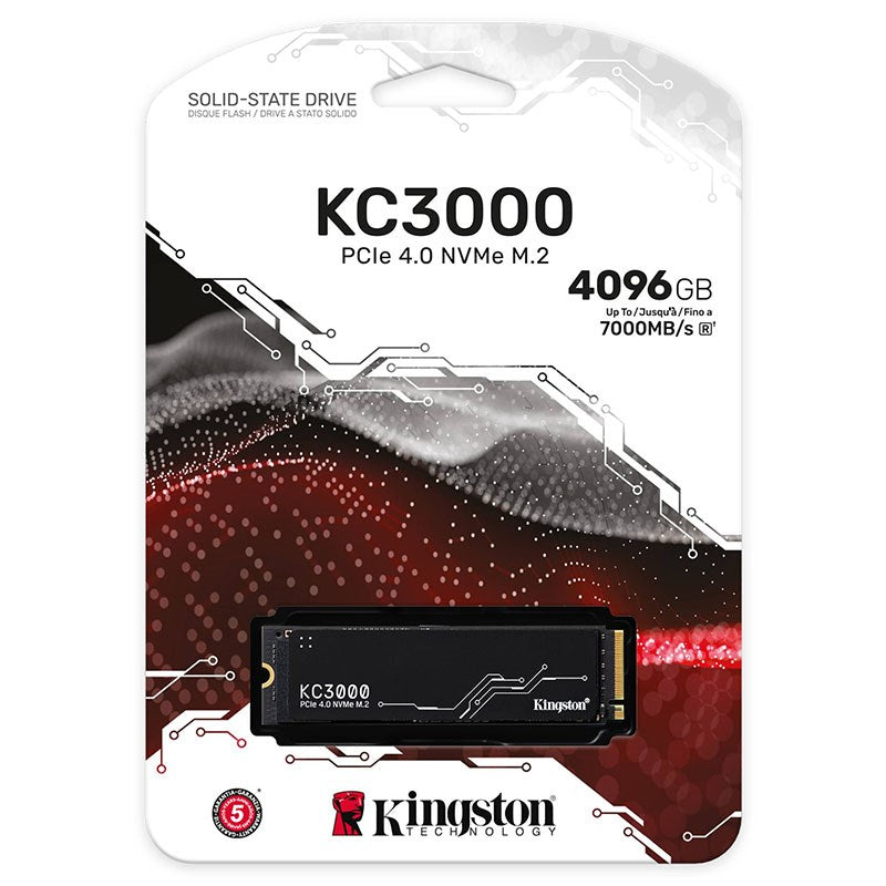 Kingston 4TB KC3000  PCIe 4.0 NVMe M.2 2280 SSD - SKC3000D/4096G(SKC3000D/4096G) - 3