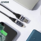 Kivee CT10 1m 4-in-1 Charging Cable - Black(ELEKIVCT10) - 2