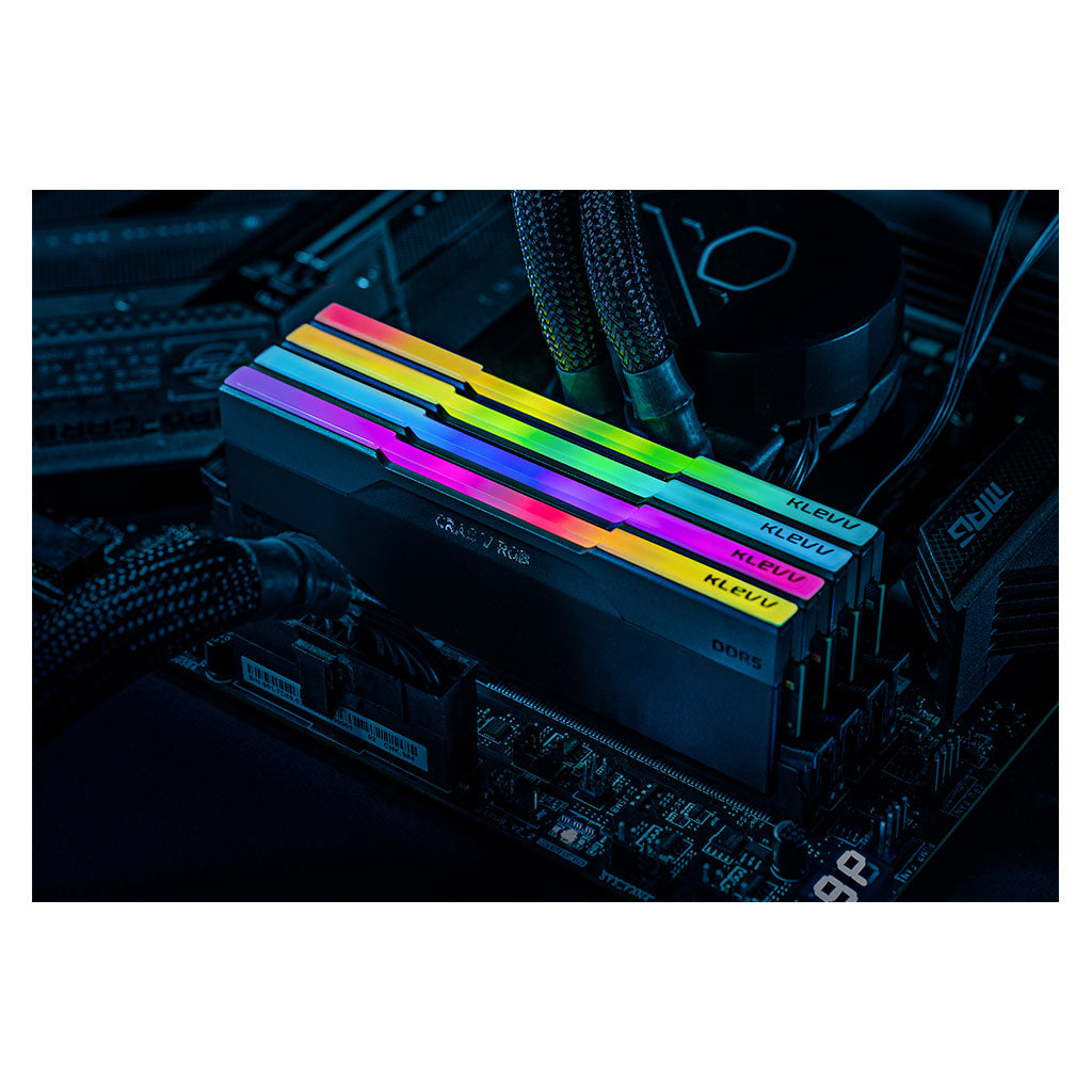KLEVV CRAS V RGB 64GB (2x 32GB) DDR5 6000MHz CL30 Desktop Memory - Black(KD5BGUA80-60A300G) - 12