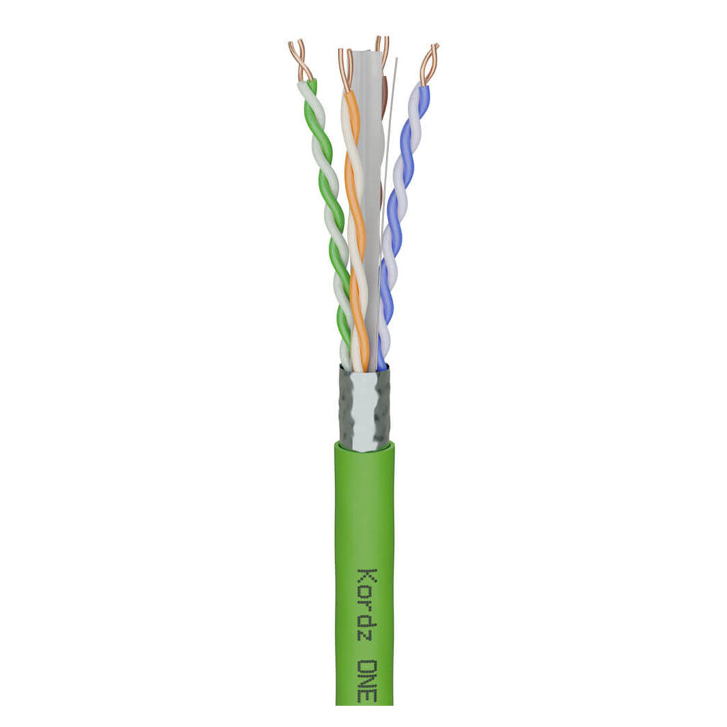 Kordz ONE CAT6A 305m F/UTP LSZH PVC-Free Network Cable - Green(K13602-305M-GN) - 1