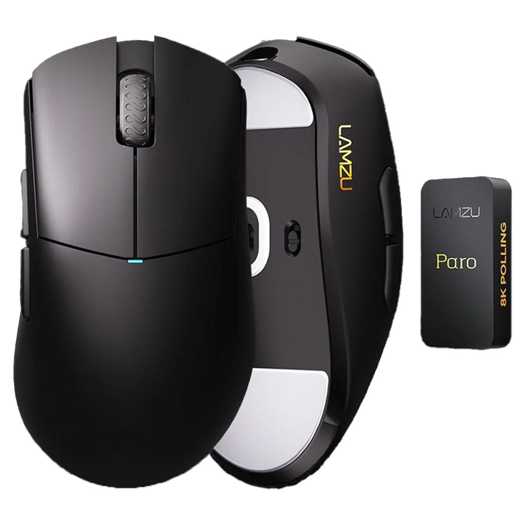 Lamzu Paro Aurora 8K Wireless Optical Gaming Mouse - Charcoal Black(PARO-A8K-BK) - 1