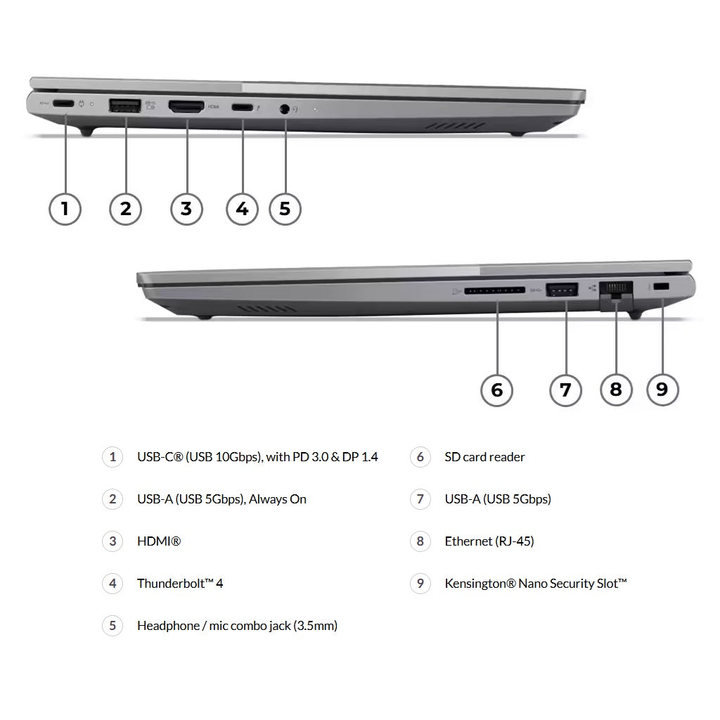 Lenovo Thinkbook 16 G8 16" WUXGA Laptop - Intel Core 7-240H 16GB 512GB W11 Pro(21SH000MAU) - 2