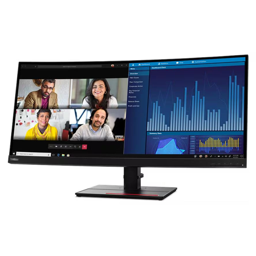 Lenovo ThinkVision P34w-20 34.14" WQHD Anti-Glare IPS Curved Business Monitor(63F2RAR3AU) - 3