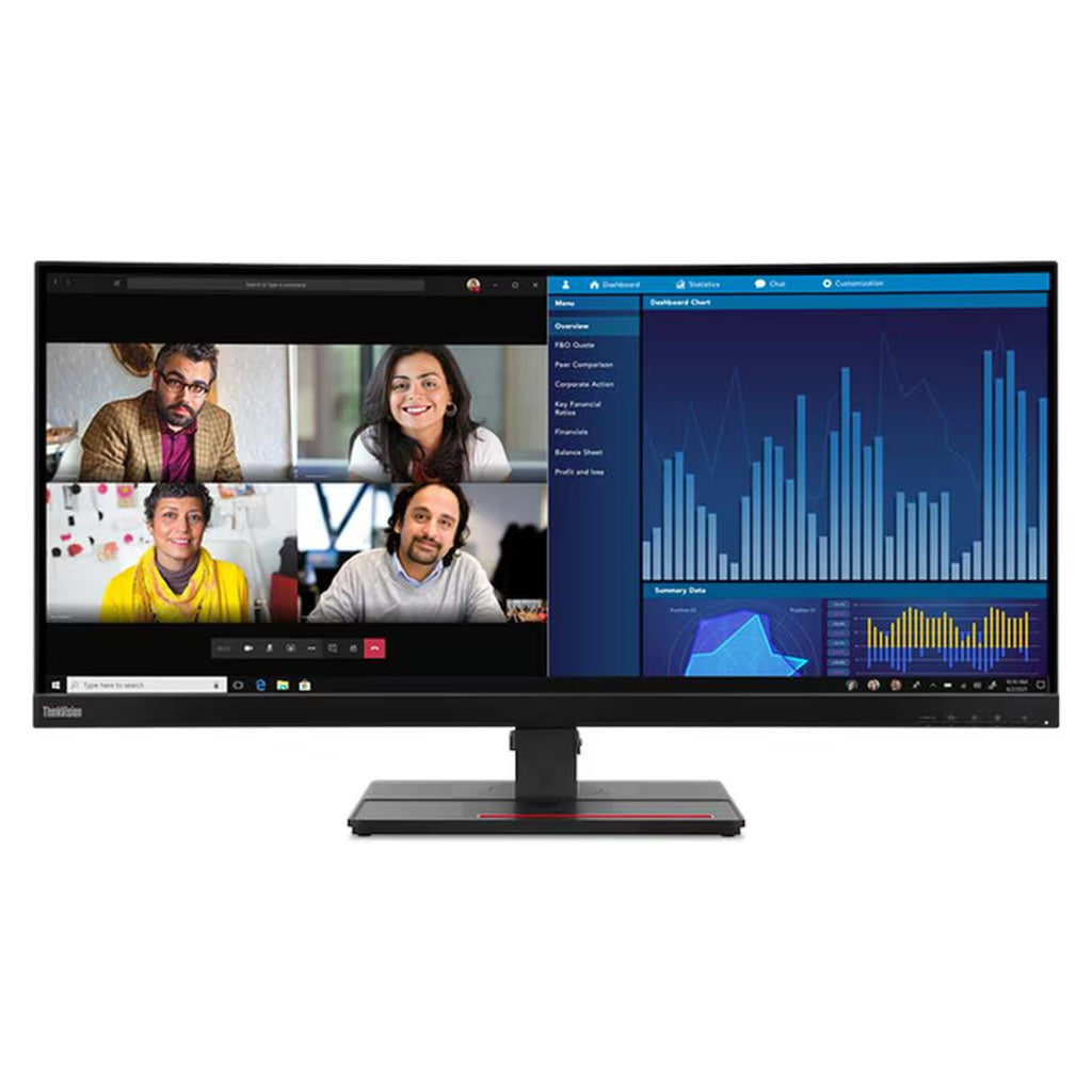 Lenovo ThinkVision P34w-20 34.14" WQHD Anti-Glare IPS Curved Business Monitor(63F2RAR3AU) - 1