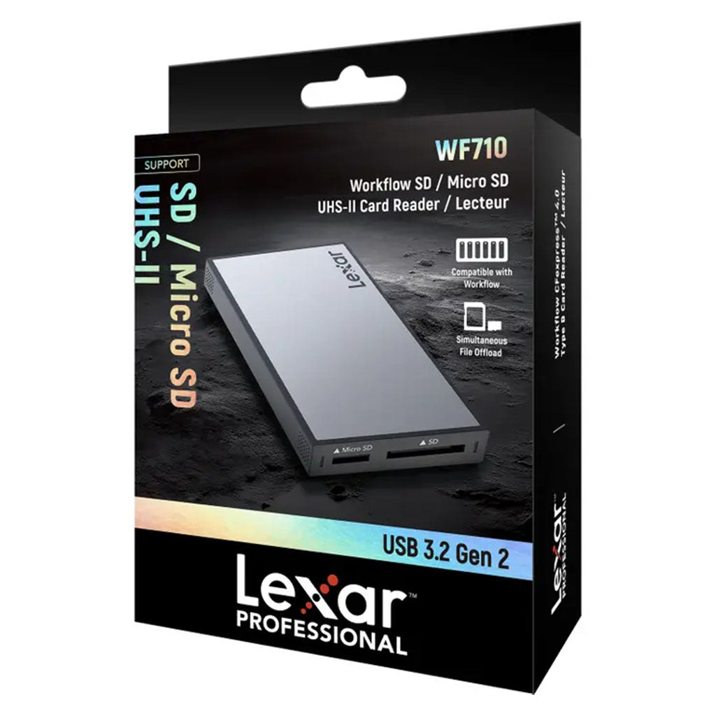 Lexar Professional Workflow USB 3.2 Gen2 Reader, support SD/MicroSD UHS-II(LPWF710N-4ANGL) - 8