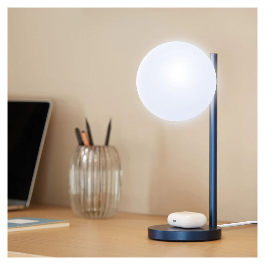 Lexon Bubble Desk Lamp With Built-In Wireless Charger - Blue(LD-LH70DB) - 4