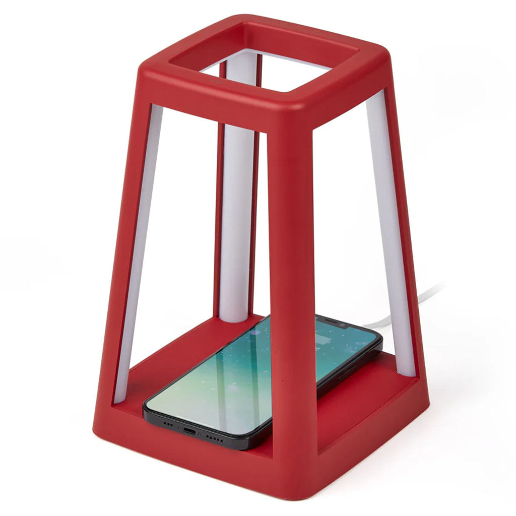 Lexon Lantern Portable Lamp With Built-In Wireless Charger - Red(LD-LH94DR) - 3