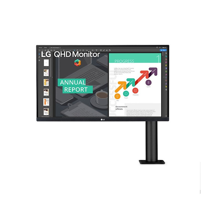 LG 27QN880-B Ergo 27" QHD IPS Monitor with USB Type-C & sRGB 99%(27QN880-B) - 1