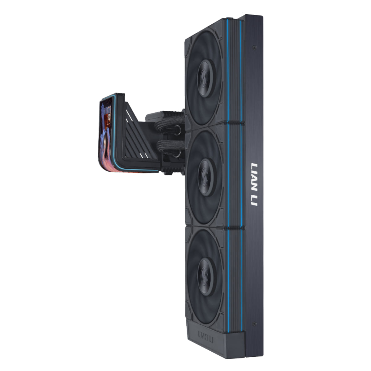 Lian Li Hydroshift II LCD Curved 360P28 360mm AIO Liquid CPU Cooler - Black(GHS2OLDC36PB) - 2