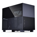 Lian Li Q58 Mesh/Tempered Glass Mini-ITX Case with PCIe 3.0 Riser Cable - Black(PC-Q58X3.00) - 1
