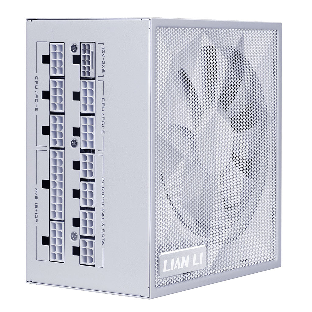 Lian Li SX Platinum 1000W 80 PLUS Platinum PCIe 5.1 ATX 3.1 Fully Modular Power Supply - White(SX1000P.W) - 1